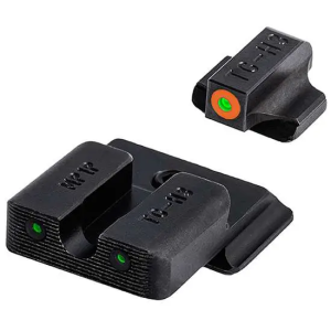 Truglo Tritium Pro Night Sights S&W M&P Green Tritium w/Orange Outline Front Tritium Green w/Black Outline Rear Black