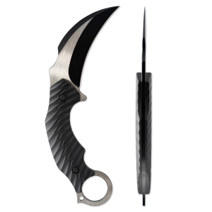 Skallywag Tactical Deep 6 Karambit 440C Stainless G10 Handle Fixed Blade Knife w/ Kydex Sheath