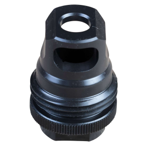 SilencerCo ASR Single Port Muzzle Brake, 9mm, 1/2x28, Black Nitride