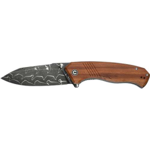 CIVIVI KNIFE PLACOID 3.67 WOOD/DIMASCUS BLADE LINER LOCK