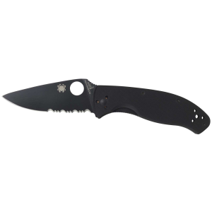 Spyderco C122GBBKPS Tenacious 3.38 8Cr13MoV Stainless Steel Black Drop Point G10 Black Handle