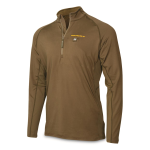 NUCLEUS HEATED QUARTER ZIP BROWN CLAY MEDIUM