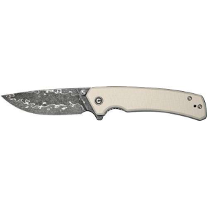 CIVIVI KNIFE MERIT 3.28 IVORY G10/DAMASCUS LINER LOCK