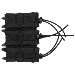 High Speed Gear 11PT03BK TACO MOLLE Triple Pistol Magazine Pouch Black Nylon w/Polymer Divider
