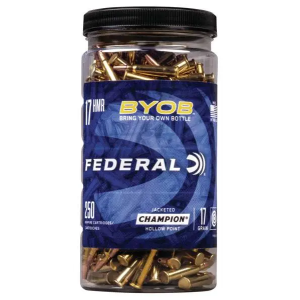 Federal 770BTL250 Small Game Target BYOB 17 HMR 17 gr Speer TNT Jacketed Hollow Point (JHP) 250 Bx/ 8 Cs