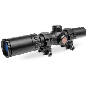 Truglo TG8514BC Tru-Brite 30 Hunter 1-4x 24mm Obj 92.6-23.03 ft @ 100 yds FOV 30mm Tube Black Finish Circle Duplex