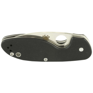 Spyderco C216GP Efficient 2.98 8Cr13MoV Stainless Steel Full-Flat G10 Black Handle Folding