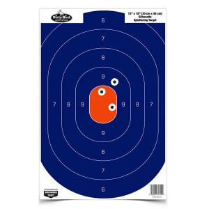 Birchwood Casey 35720 Dirty Bird Silhouette Hanging Tagboard Target 12 x 18 50 Per Pack Blue/Orange