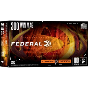 FEDERAL FUSION 300 WIN MAG 180GR SP RIFLE AMMUNITION 20RD BOX