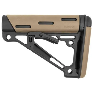 AR-15/M-16 OverMolded Collapsible Buttstock - Fits Mil-Spec Buffer Tube - Flat Dark Earth Rubber