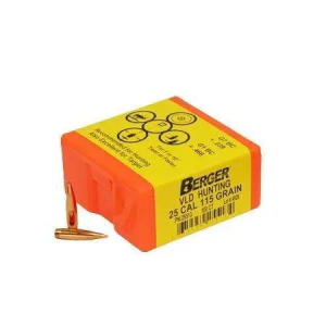 Berger Bullets 25513 Hunting 25 Cal. .257 115 gr Secant Very Low Drag 100 Per Box