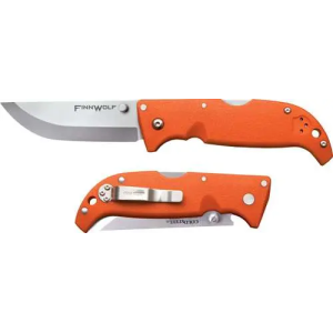 COLD STEEL FINN WOLF 3.5 BLZ ORANGE CLIP FOLDER W/TRI-AD LK