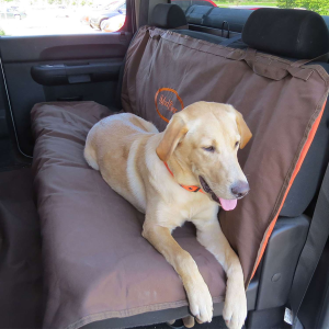 BROWN TWO BARREL DOUBLE SEAT COVER REG