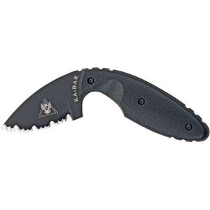 Ka-Bar 1481 TDI Law Enforcement 2.31 Drop Point Serrated AUS 8A Steel Zytel Black Handle Fixed