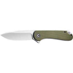 CIVIVI KNIFE ELEMENTUM 2.96 GREEN G10/SATIN D2 LINER LOCK