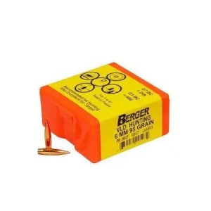 Berger Bullets 24527 Hunting 6mm .243 95 gr Secant Very Low Drag 100 Per Box