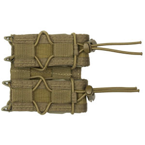 High Speed Gear 11PT02CB TACO MOLLE Double Pistol Magazine Pouch Coyote Brown Nylon w/Polymer Divider