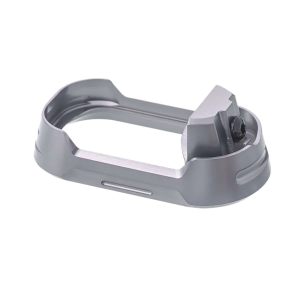 Tyrant CNC TDG19G34MWGREYBLKSCRW Magwell Fits Glock 19 Gen 3-4 Grey Aluminum
