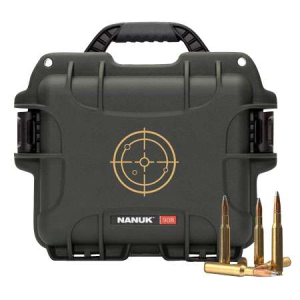 Nanuk 908AMMO1 908 Ammo Case 223 Rem 600rds Black w/White Target