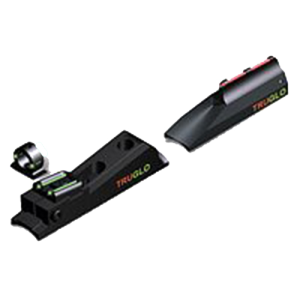 Truglo TG958X Muzzle Brite Universal with Ghost Ring Muzzleloader Fiber Optic Red Front/Green Rear Black