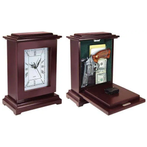Peace Keeper RGC Tall Gun Clock Personal Vault Magnetic Latch Front Panel Wood Mahogany
