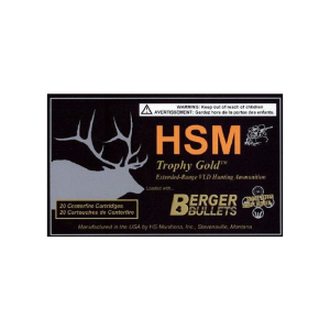 HSM BER260130VLD Trophy Gold 260 Rem 130 gr Match Very Low Drag 20 Bx/ 25 Cs