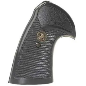 Pachmayr 03267 Presentation Grip S&W K/L Frame Square Butt Checkered Blk Rubber