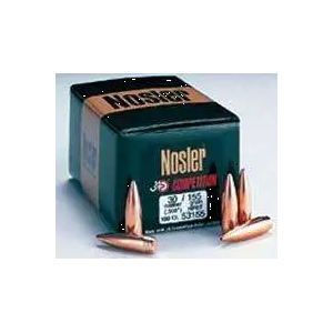 Nosler Custom Competition Hollow Point 30 Caliber .308 155 GR 100 Per Box