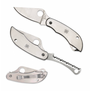 Spyderco C176P&S Clipitool Plain and Serrated 2.02/2 8Cr13MoV Stainless Steel Plain/Serrated Stainless Steel Folding