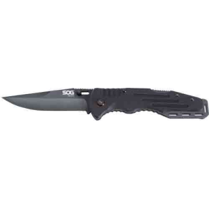 SOG KNIFE SALUTE HARDCASED BLACK 3.6 BLADE