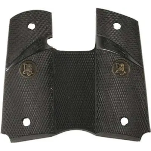Pachmayr 02545 Signature w/o Backstrap Pistol Grip 1911 Officers Checkered Black