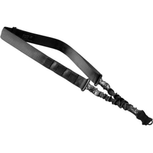 Phase 5 Weapon Systems SLGBLK Single Point Sling Adjustable Bungee Black Nylon Strap w/Elastic Shock-Cord for Rifle/Shotgun