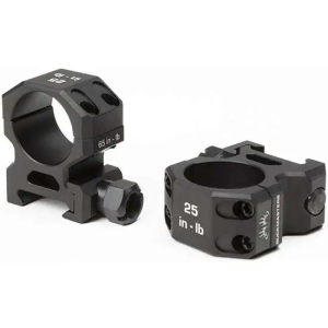 BUCKMASTERS RING SET, 1IN, LOW PROFILE 0.85 IN. , ALUMINUM, MATTE BLK