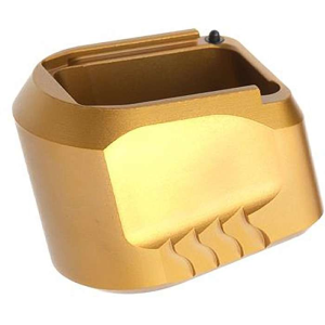 Tyrant CNC TDMPMAGEXFSGOLD Magazine Extension 9mm/40 S&W Fits S&W M&P Full-Size Black Aerospace Grade Aluminum