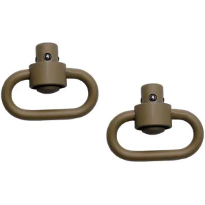 GROVTEC HD PUSH BUTTON SWIVELS CERAKOTE FDE 1 1/4 2-PACK