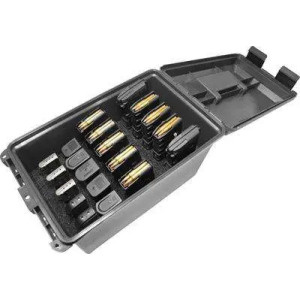 MTM TACTICAL MAGAZINE CAN BLACK HOLDS AR-15/DS HANDGUN