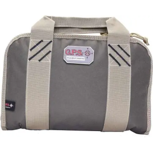 G*Outdoors GPS-1308PCRK Double Pistol Case with Ammo Dump Cup Rifle Green w/Khaki Trim 1-2 Handguns