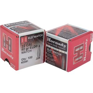 Hornady 22774 ELD Match .22 Cal .224 73 gr Extremely Low Drag-Match 100