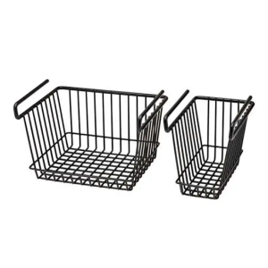 Snap Safe Hanging Shelf Basket Vault Organizer Black Large