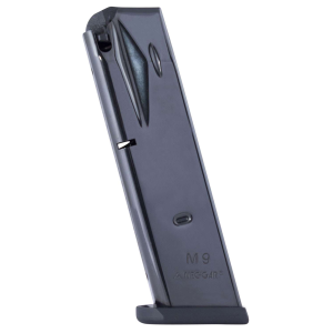 MEC-GAR MGPB9215P Beretta 9mm Luger Beretta 92FS, M9 15rd Black Phosphate Detachable