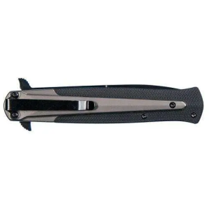SW Knives 1085898 M&P Dagger Clip Point Plain Black Oxide Stainless Steel/ Black/Gray Aluminum/Nylon Handle Folding