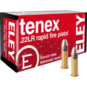 ELEY TENEX RAPID FIRE PISTOL .22LR 40GR. ROUND NOSE 50-PACK