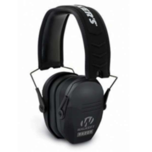Walkers GWPRSMPAS Razor Slim Polymer 27 dB Over the Head Black Ear Cups w/Black Band