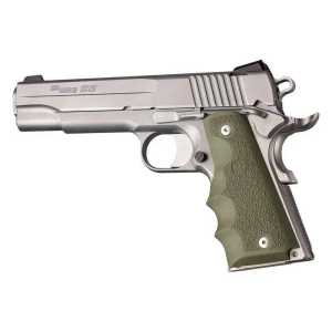 Govt. Model Rubber Grip with Finger Grooves OD Green