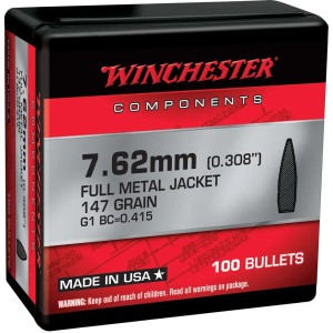 WIN WB762M147X BUL 7.62 147 FMJBT RETL 100/10