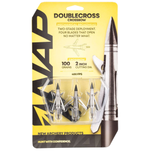 Walkers NAP-60-087 Spitfire Doublecross X-Bow 100 grain Broadhead 3 Pack