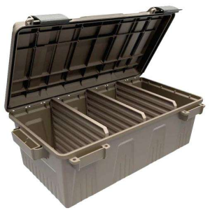 MTM DIVIDED AMMO/UTILITY BOX DARK EARTH ( 21 X 11.2 X 7.5 ) 3 PER CASE