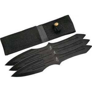 SZCO RITE EDGE 9.75 THROWING KNIFE BLACK 3PC SET W/SHEATH