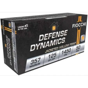 FIOCCHI AMO 357 MAG 125GR JHP 50-RD ( 20 BOXES PER CASE )