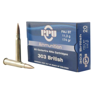 Ppu 303 British 174GR FMJ 20RD Box 10 Boxes Per Case